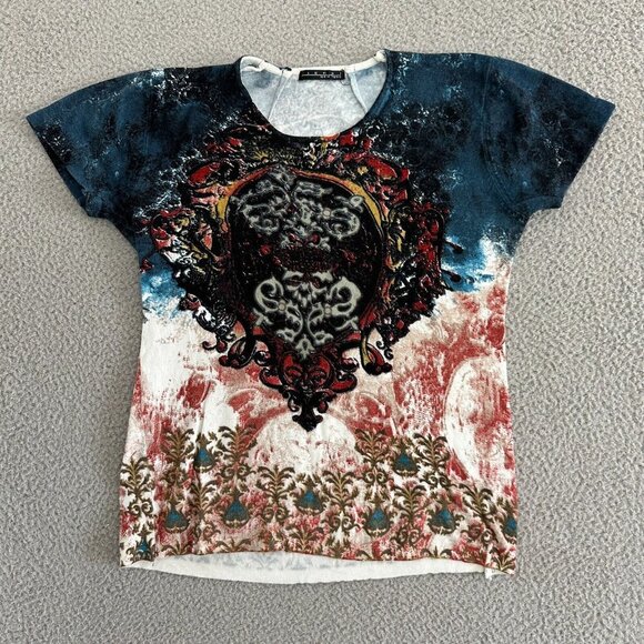 Perri New York Knit Sweater Beaded Abstract Ornate Knit - Picture 13 of 16